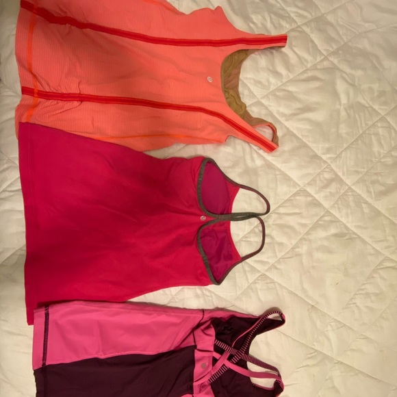 Lot of 3 Lululemon Workout Tanks Size 4 - Picture 2 of 2